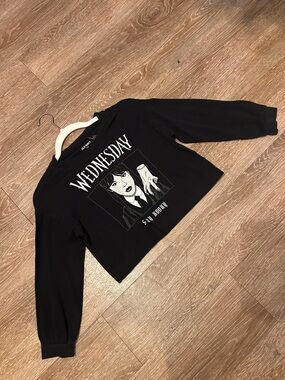 Old Navy Black Graphic Tee with White Print